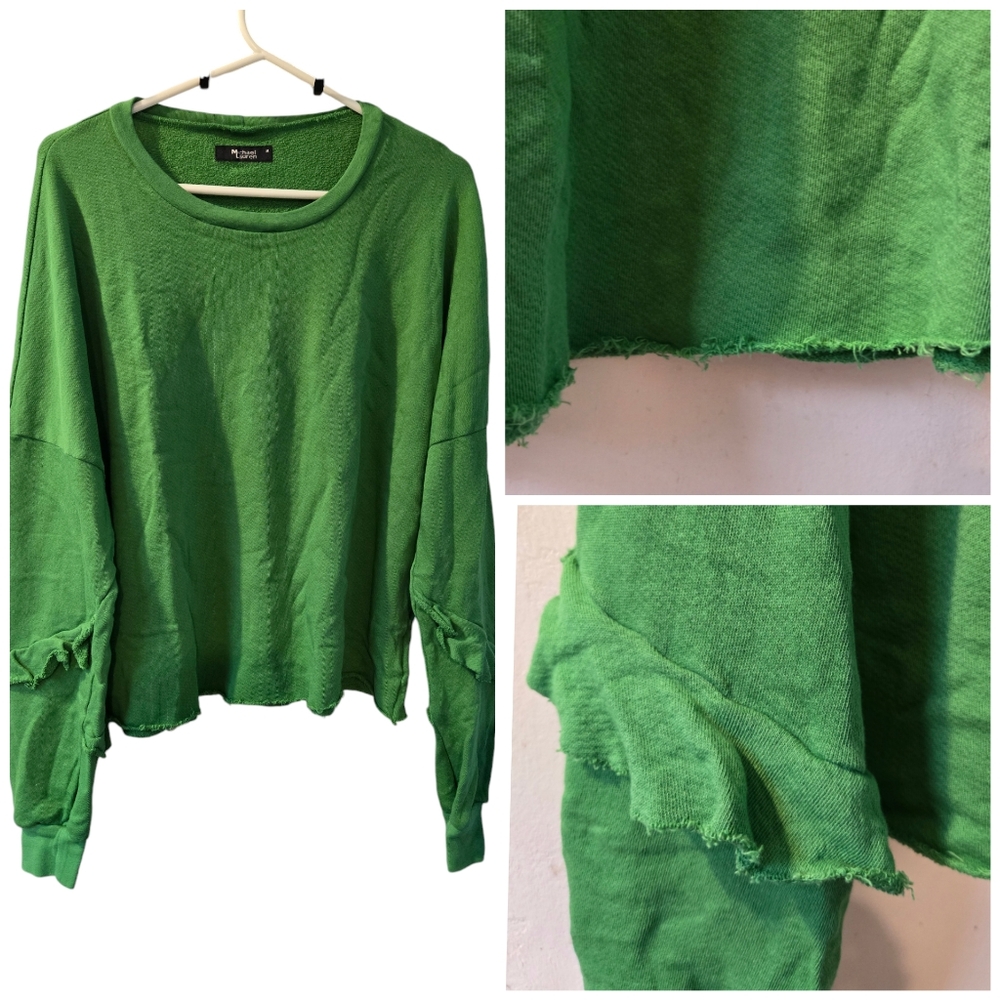 Michael Lauren Ruffled Sweatshirt